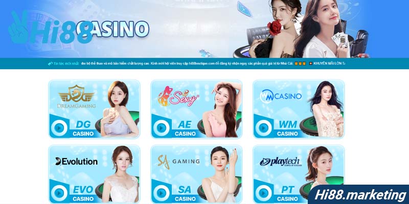 Casino Hi88 có đang dạng các thể loại để bạn chọn